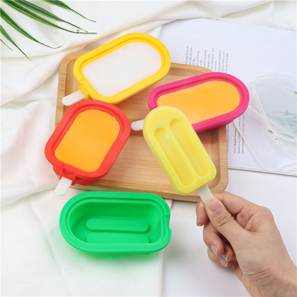 Stapelbara Mini Isglassformar, 4 stycken, Silikon, Flerfärgade