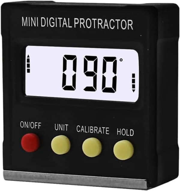 *Svart digital mini elektronisk inklinometer hellingnivå magnetisk A*
