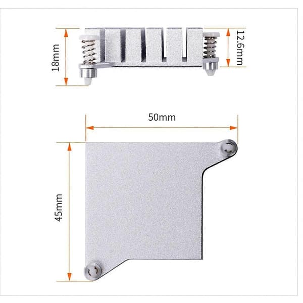 Til 5 Plus Aluminium Køleplade Bundkort Tilpasset Aluminium Køleventilator Radiator Køleplade til 5 Plus