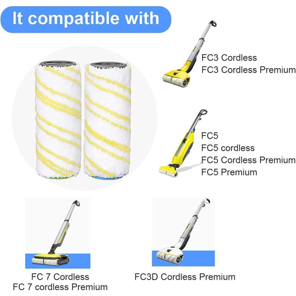 Rullar för K?rcher FC5 FC3 FC7 FC3D, Ersättningstillbehör 2.055