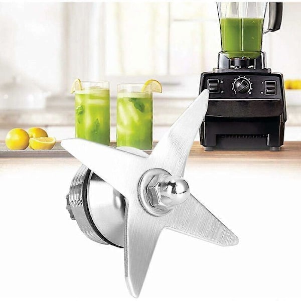 Blenderkniv, rustfrit stål 4-bladet blenderkniv samling udskiftningstilbehør