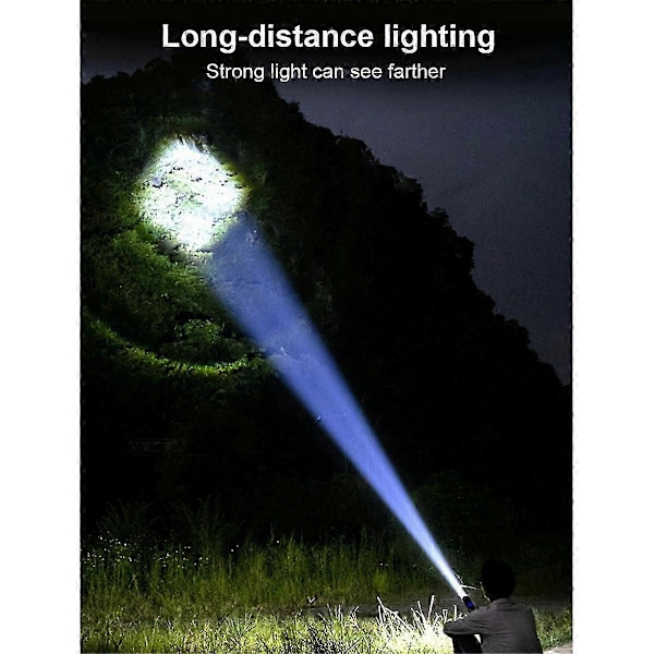 Bärbar Utomhusficklampa med Infällbar Zoom P70 Lamp Pärla för Camping och Fiske