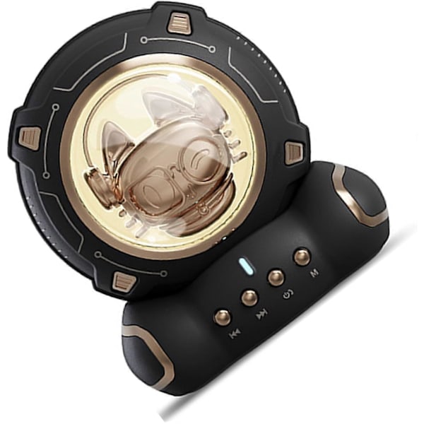 Kreativ Astronaut Trådløs Bluetooth Højttaler Mini Bærbar Mobiltelefon Subwoofer Udendørs Lille Audio Sort