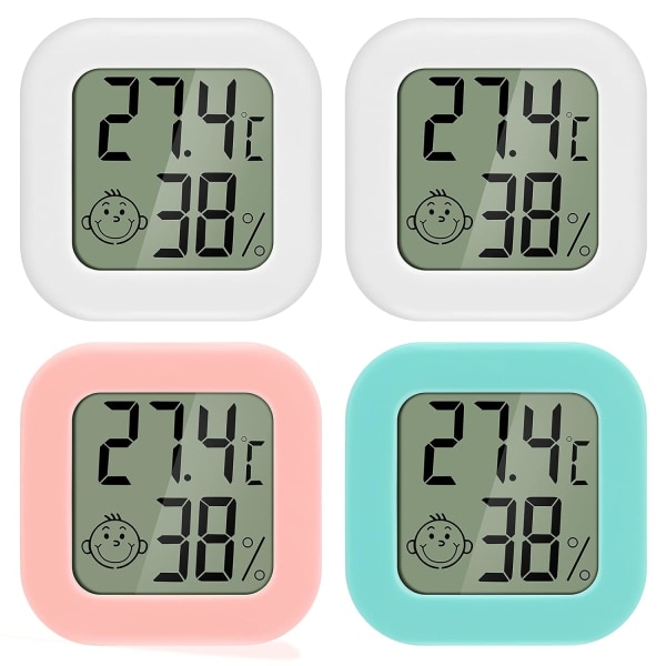 *Mini LCD-lämpömittari-hygrometrit sisätiloissa digitaalinen 4 kpl termohygrom*