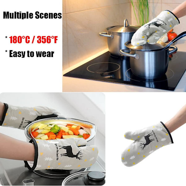 *Stekeovnshansker 1 par Stekeovnshansker Anti Heat Tykke Hansker for Stekeovn Cot*