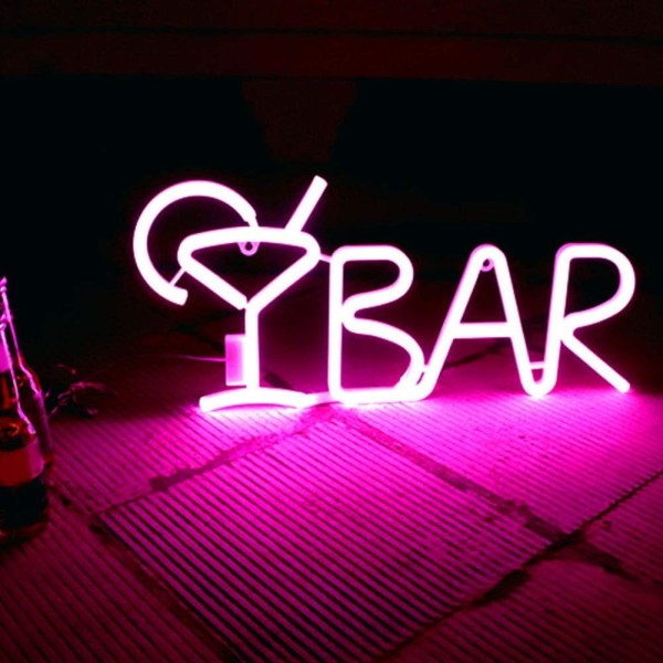 Rose - Bar Letter Decoration LED Neon Light Sign