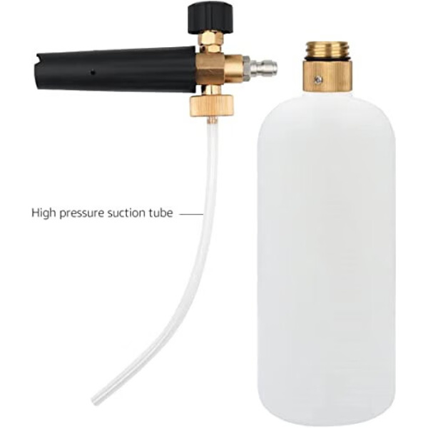 #33.8 oz/1 L Skumlanse med 1/4 Hurtigkobling til Trykvaskerspistol Kompatibel med 1/4 Hurtigkobling Kun #
