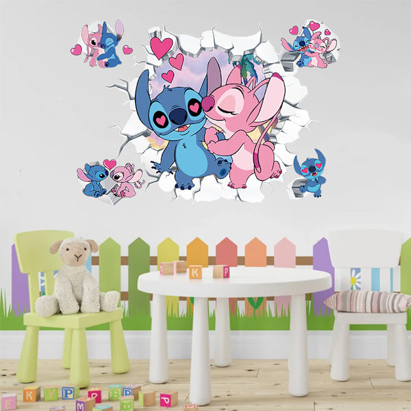 3D Skøre Vægstickers til Soveværelse Stue Vægsdekoration (Par)