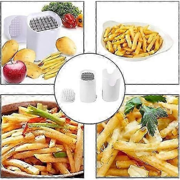 Grönsakshackare i rostfritt stål, potatisskärare, lättanvänd pommes frites-skärare för hemmaköket, mångsidig hackare
