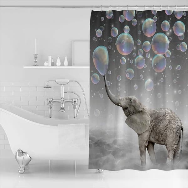 *Dusjforheng Elefant Stoff Dusjforheng Muggsikkert Curta*