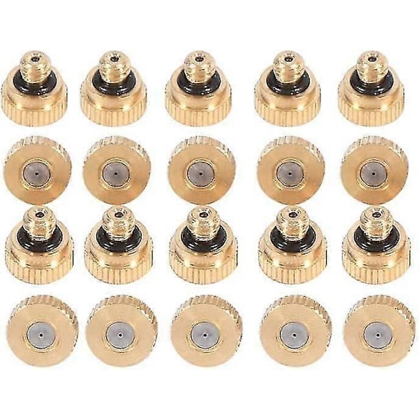 Spraymunstycke Mässing Dimmunstycken För Kylsystem (0,4 Mm) 10/24 Unc Trädgård 20st
