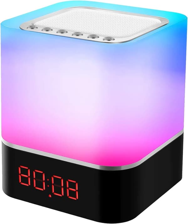 *Senglampe med vækkeur Bluetooth-højttaler, HiFi Bluetooth N*