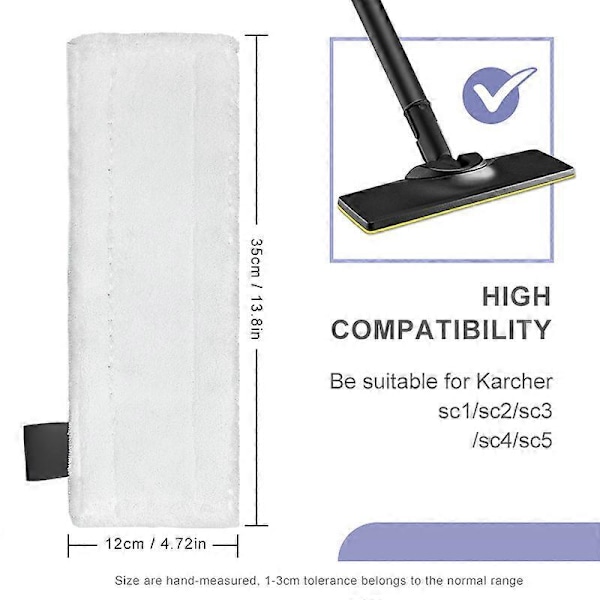 Kit med 4 Tillbehör för Kärcher SC2 SC3 SC4 SC5 Ångtvätt med Kärcher Easy Fix Ångduk