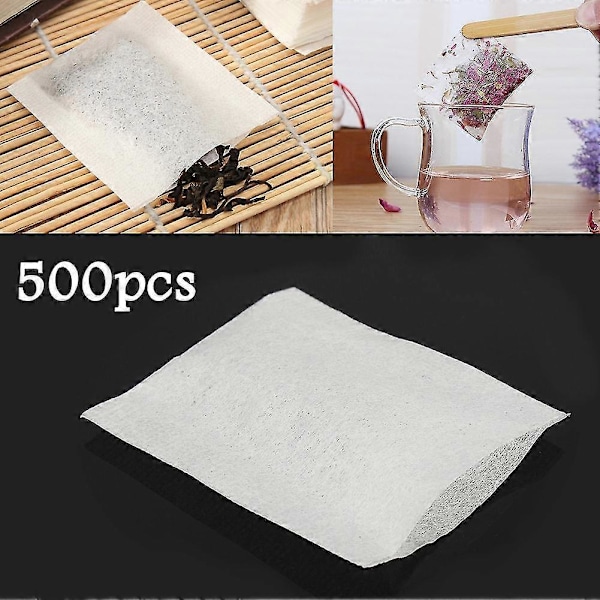 500 kpl 5,5x6,2 cm Tyhjä Lämpösaumattava Suodatin Yrtti Mauste Kahvi Irtoteepussit Pussi Kaesi