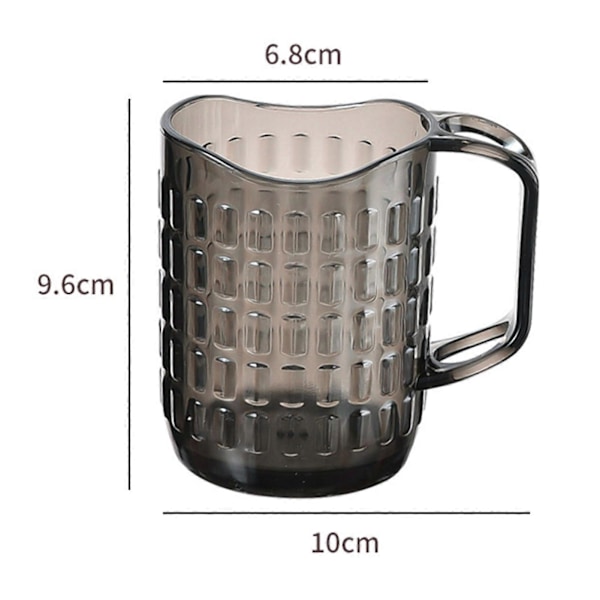 280ML Tandborstmugg Multifunktionell Transparent Klar Tandborstning Munvatten Kopp för Badrum
