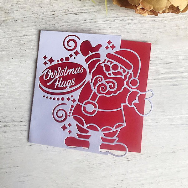 Jultomte Prägningsschabloner Prägningsschabloner Mallar För Julkorttillverkning