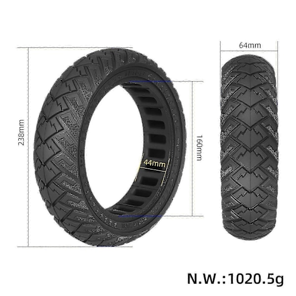 Off-Road Massivdäck för Ninebot Max G2/G65 - Ulip 60/65-6.9 Vingmönster Svart