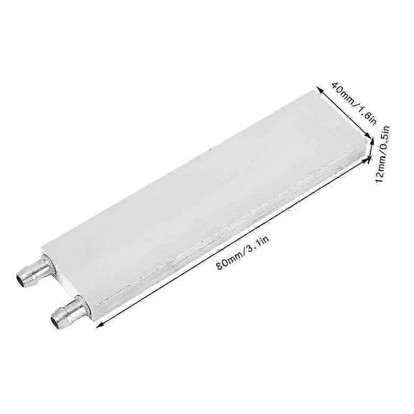 Aluminium Vandkølingsblok 80X40X12mm Køler til Computer CPU Radiator