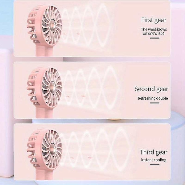 Handhållen Minifläkt Cool Aromaterapi Liten Fläkt Inbyggd Aromaterapi USB-laddning Tyst Liten Fläkt Stor Vindkraft Liten Flä