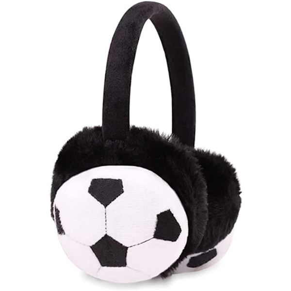 Paksu ja lämmin lasten korvanlämmittimet - musta ja valkoinen, kolmiulotteinen