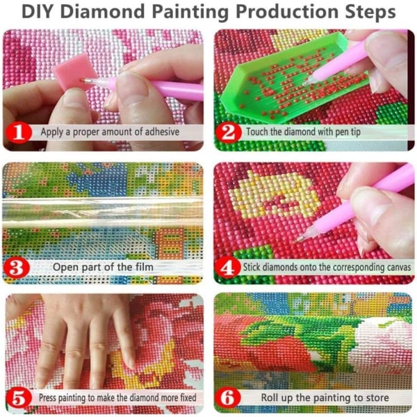 30x40cm 5D DIY Diamantmålning Full, Påfågelserie #A, DIY Diamant