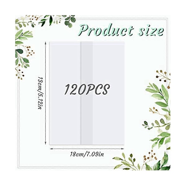 120 st Vellumkuvert, 12,7x17,8 cm Vellum Papper Förvikt Bröllopsinbjudningspapper Transparent Vellum