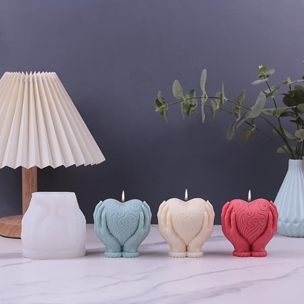 #1-pack DIY - Händer som håller kärleksljus Silikonform#