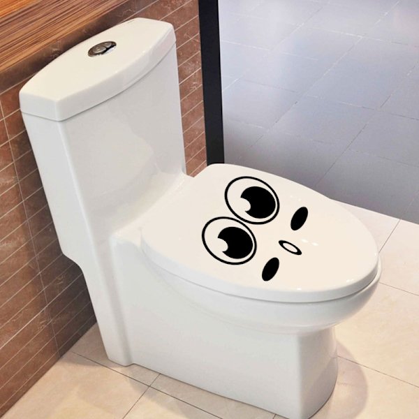 Stora ögon o mun WC-dekaler, väggdekaler för WC, badrum, ki