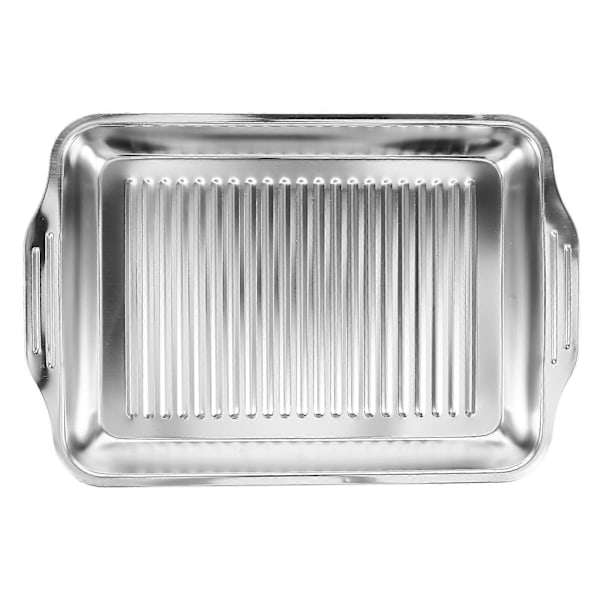 Fisk Grillbricka Rektangulär Form Induktionshäll Bricka Rostfri Skål Stekpanna