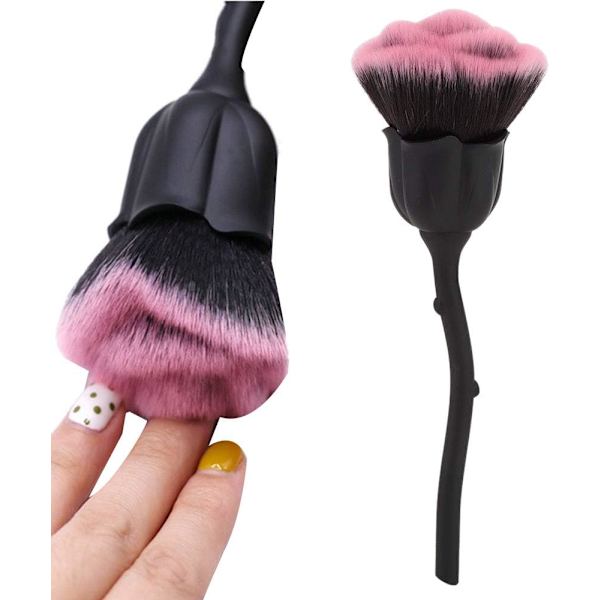 *Nagelkonst Dammborste För Manikyr Roshuvudborste Blush Puderborste*