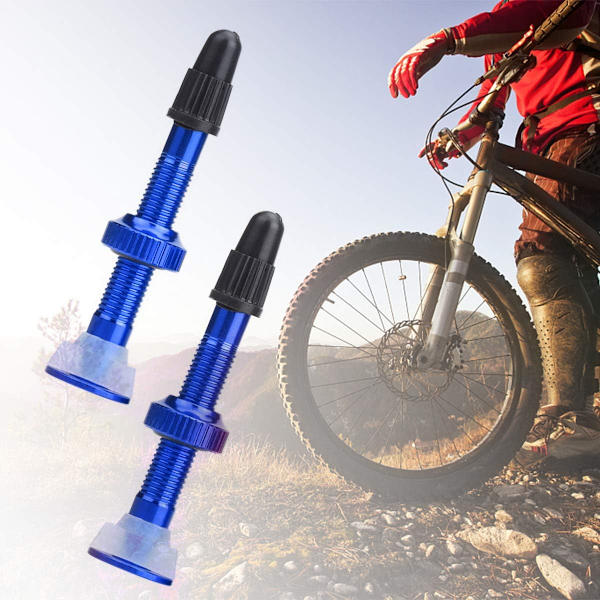 2 stk. slangefri ventilstam mtb cykel blå aluminium legering val