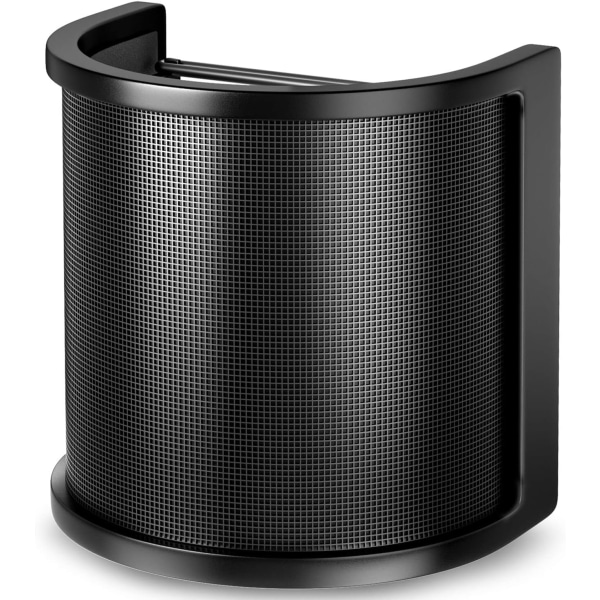 Sort - 1 stk. Blast Filter til Mikrofoner, [Tredobbelt Forstærket
