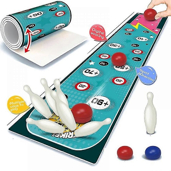 Pöytäpelit Keilailu ja Curling Set Hauskat Lelut Lahjat Lapsille