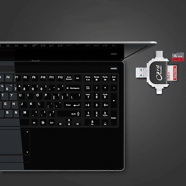 Monitoimi 4-in-1 universaali SD TF -kortinlukija, USB C SD TF -muistikortinlukija, USB C -keskitin moniporttisovitin, 100% uusi