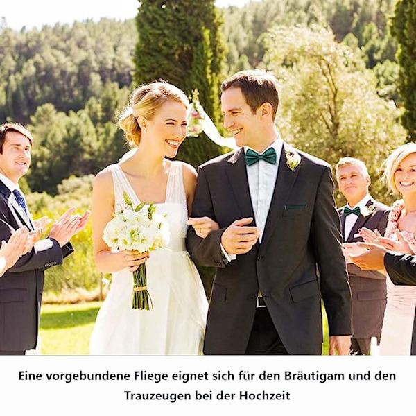 #Mænds 3-delt klassisk almindelig sløjfe med manchetknapper#