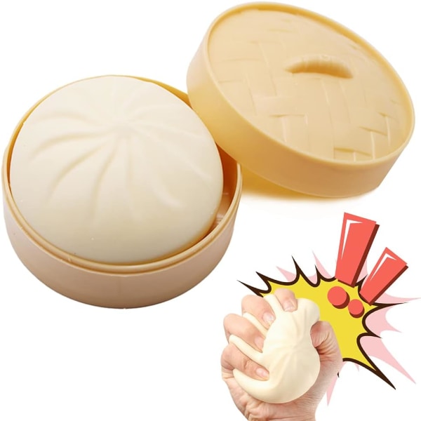 *Squeeze Stressboll, Stressavlastningsboll, 2 st Bun Squishy, ​​Sen*