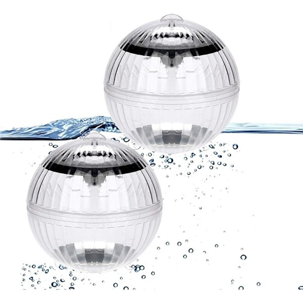 *2 Flytande Pool Ljus Solcells Pool Ljus Flytande LED Belysning Aut*