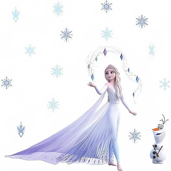 Elsa Vægklistermærker, Anna Vægklistermærke Prinsesse Elsa, Frozen Vægklistermærke Frozen Klistermærke Vægdekorationer, Børne Baggrund Vægdekoration Klistermærke