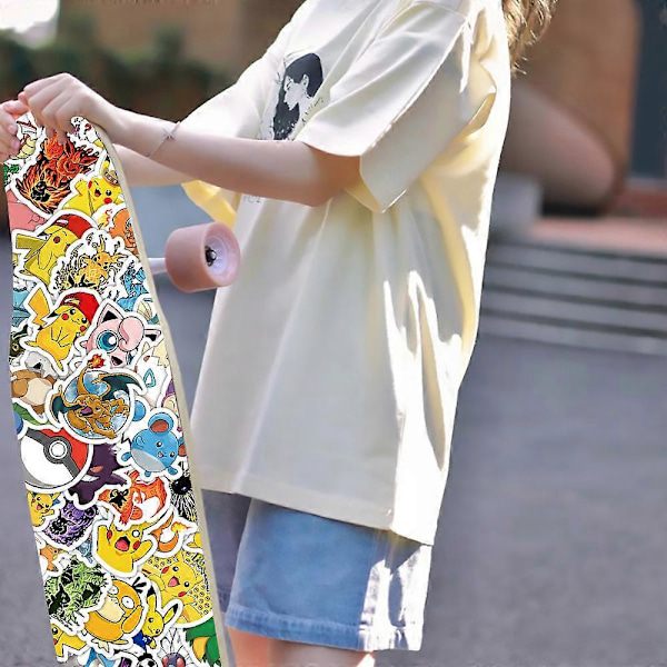 100 kappaletta Pokémon-tarroja Pokémon Pikachu -muistikirja DIY-tarrat vedenpitävät