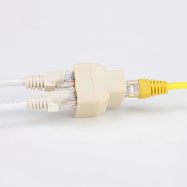 Connector 1 til 2-vejs parallelforbindelse Lille Ethernet-netværksadapter