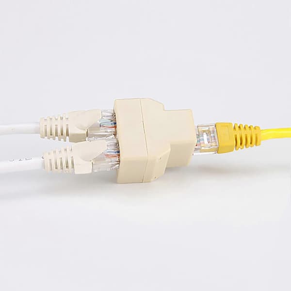 Kobling 1 til 2-veis parallell kabling liten Ethernet-nettverksadapter