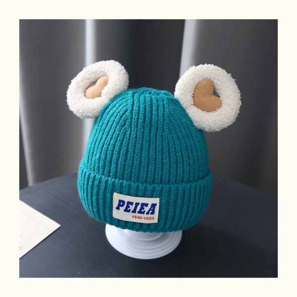 Børnehat Efterår og vinter ny baby pullover hat Tyk