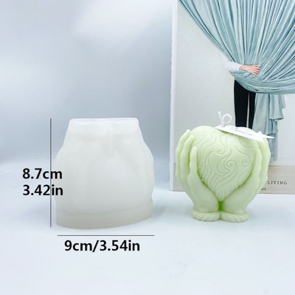 #1-pak DIY - Håndholdende Kærlighedslys Silikonform#