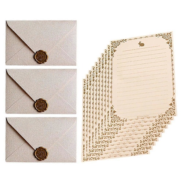 1 set brevpapper och kuvert skrivpapper förpackningskuvert DIY-kuvert