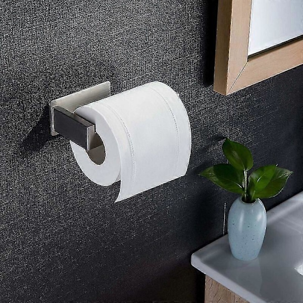 Selvklæbende Toiletpapirholder Rustfrit Stål Toiletpapirholder Toilet Rulleholder til Badeværelse