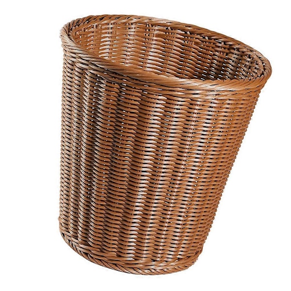 1 st Hushålls Sopkorg Blomkruka Vävd Öppen Papperskorg (Imiterad Rottingstil)