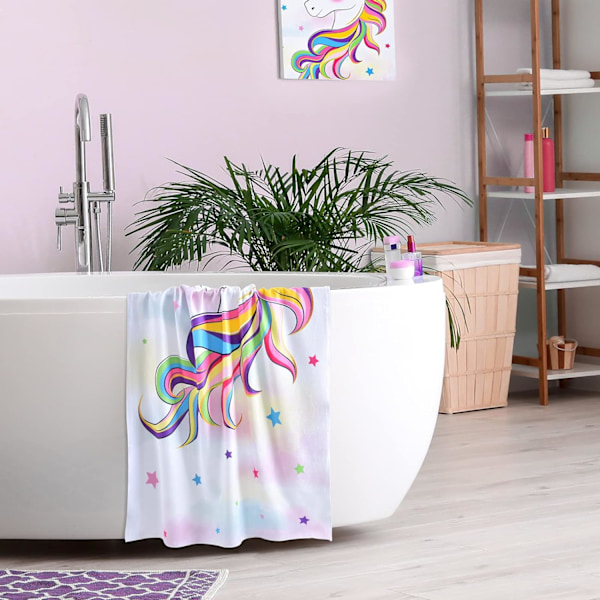 /#/Yksisarvinen rantapyyhe - 70 x 150 cm Vaaleanpunainen polyesteri retkeilypyyhkeet f/#/