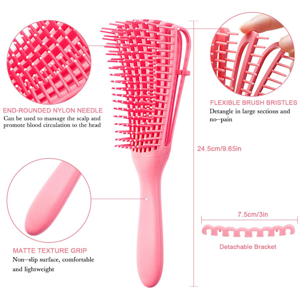 #Curl Brush Styling Brush för att avlägsna, forma och definiera lockar - för kvinnor och män#