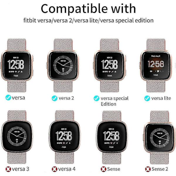 5-pakning stropper for Fitbit Versa 2/se: Justerbare elastiske nylonbånd