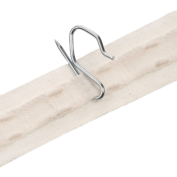 /#/Pin Hooks for Drapes (Pack of 50 pcs) - 2.5CM Ultra Resistant Zinc - for Heavy and Pleated Curtains/#/